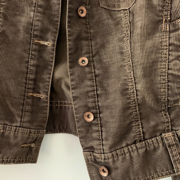 Esprit Pinwale Chocolate Cord Jean Jacket Small - Picture 6 of 6